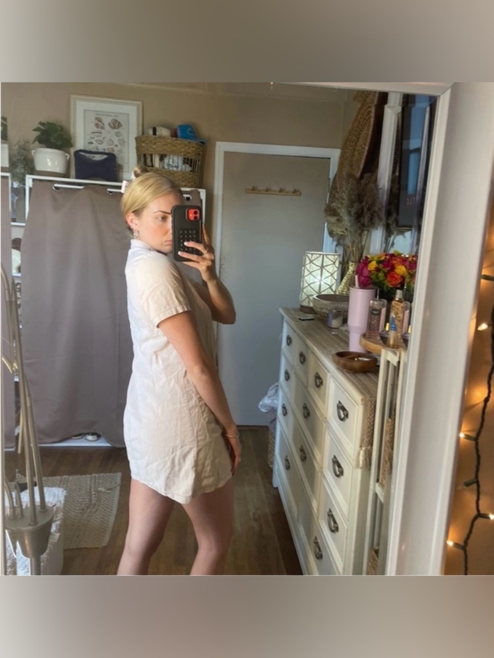Stylish a-line button up mini dress size small - Picture 10 of 14